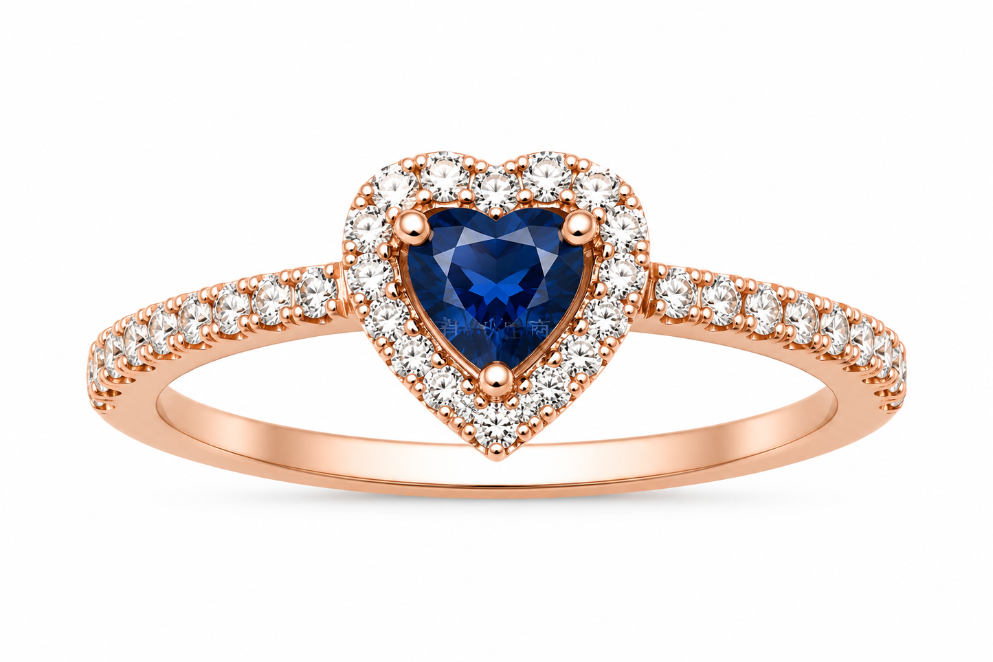 Sparkling Elevated Heart Ring (Gold)